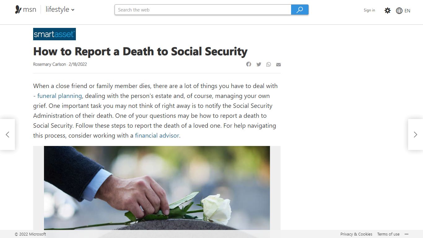 How to Report a Death to Social Security - MSN